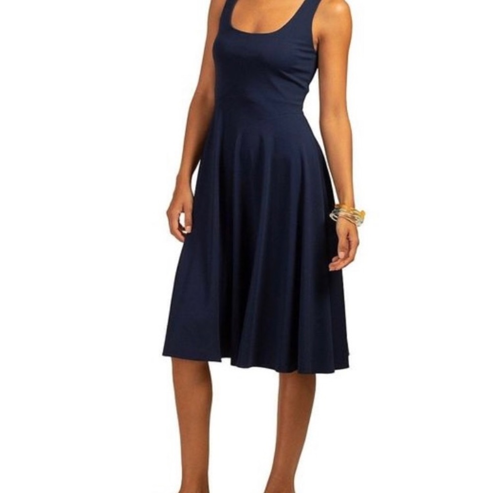NWT Trina Turk Sleeveless Satisfaction Dress-Navy, M